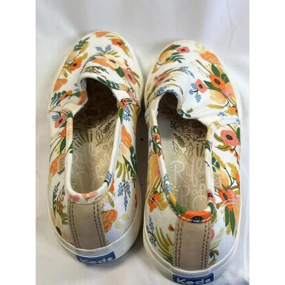 Keds Rifle Paper Company Juliet Slip Ons Size 6 WUC Floral - Picture 9 of 9